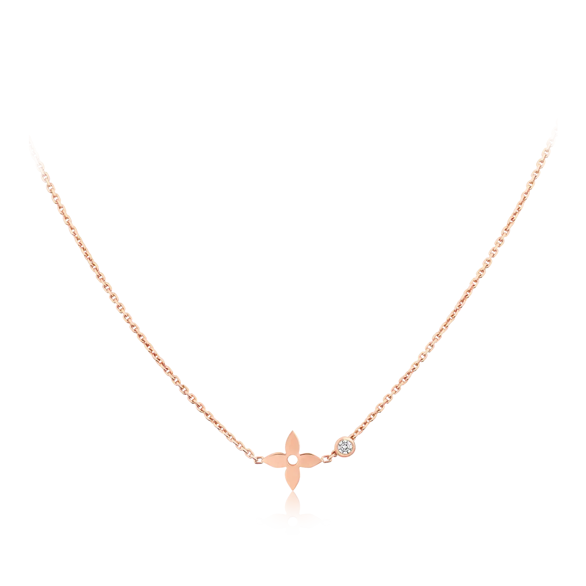[⭐Hevara Jewelry]BLOSSOM PENDANT PINK GOLD AND DIAMOND