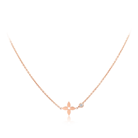 [⭐Hevara Jewelry]BLOSSOM PENDANT PINK GOLD AND DIAMOND