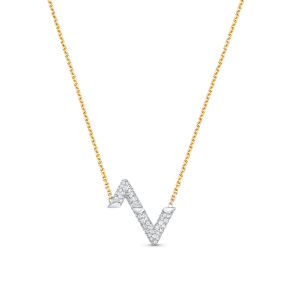 [⭐Hevara Jewelry]VOLT SILVER DIAMOND PEDANT NECKLACE