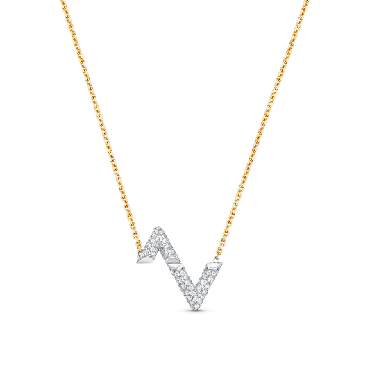 [⭐Hevara Jewelry]VOLT SILVER DIAMOND PEDANT NECKLACE