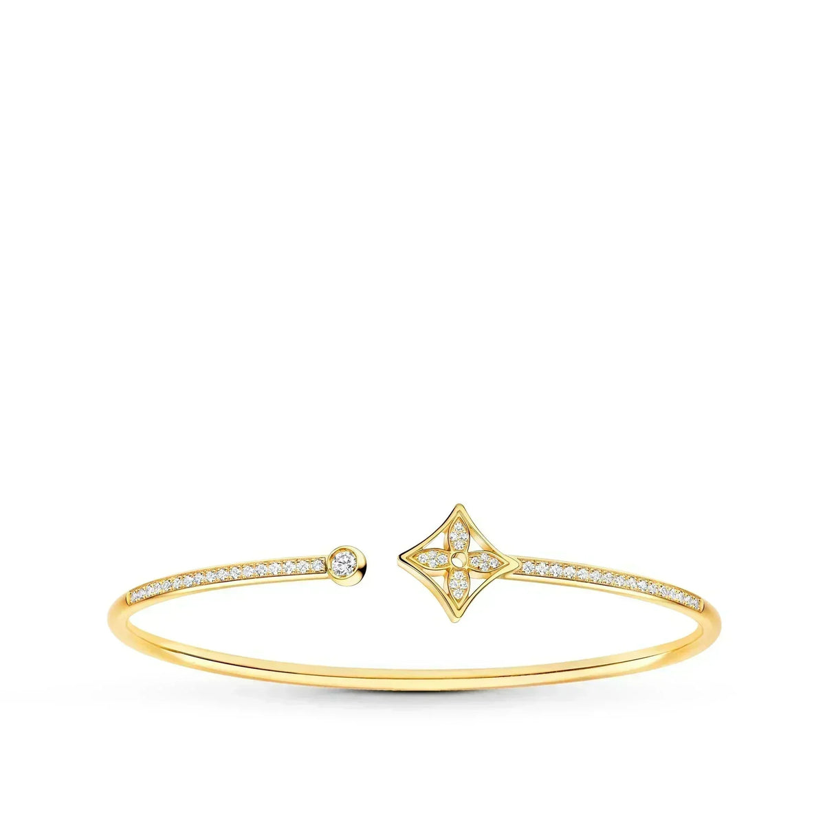 [⭐Hevara Jewelry]IDYLLE GOLD OPEN BRACELET DIAMOND PAVED