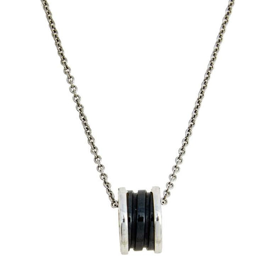 [⭐Hevara Jewelry]ZERO 1 BLACK CERAMIC SILVER NECKLACE