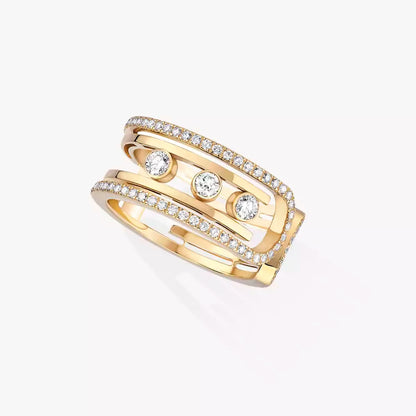 [⭐Hevara Jewelry]Move 10th Diamond Ring in Gold