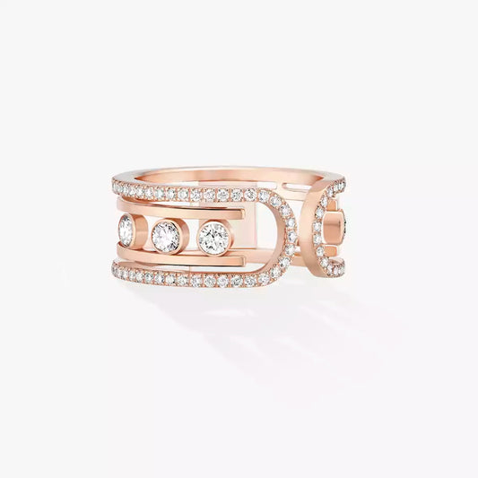 [⭐Hevara Jewelry]Move 10th Diamond Ring in Gold