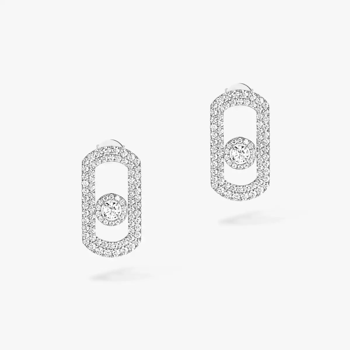 [⭐Hevara Jewelry]So Move Pave_-Set Diamond Earrings in Silver