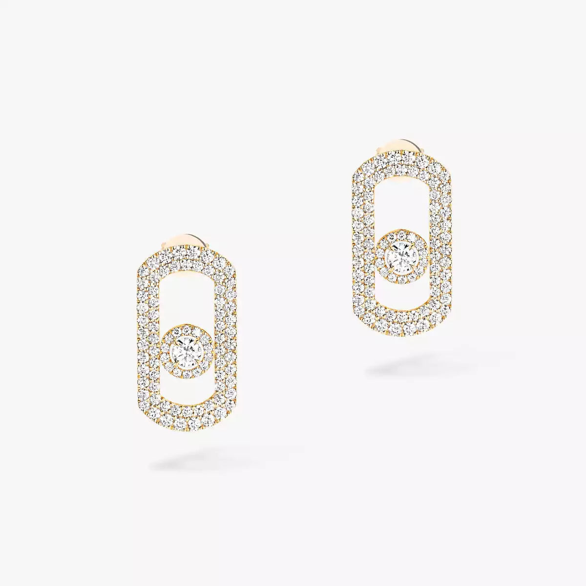 [⭐Hevara Jewelry]So Move Pave_-Set Diamond Earrings in Silver