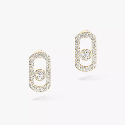 [⭐Hevara Jewelry]So Move Pave_-Set Diamond Earrings in Silver