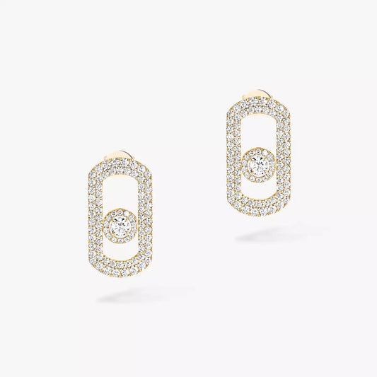 [⭐Hevara Jewelry]So Move Pave_-Set Diamond Earrings in Silver
