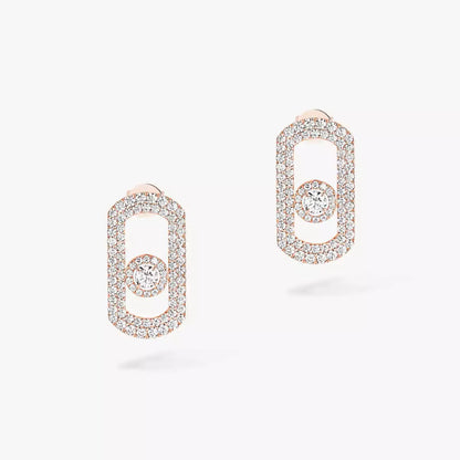 [⭐Hevara Jewelry]So Move Pave_-Set Diamond Earrings in Silver