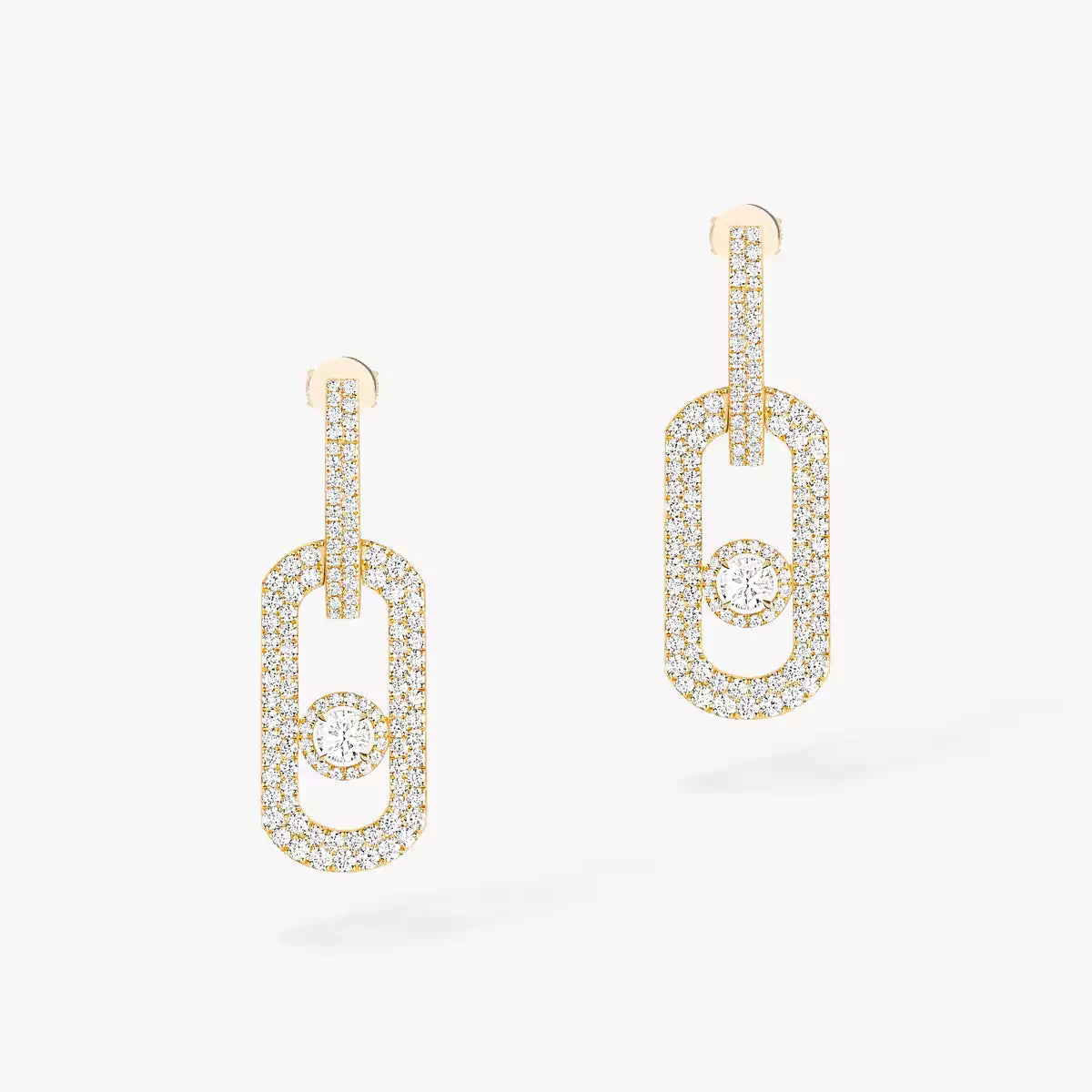 [⭐Hevara Jewelry]So Move XL Pave_-Set Diamond Pendant Earrings