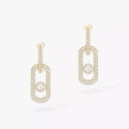[⭐Hevara Jewelry]So Move XL Pave_-Set Diamond Pendant Earrings