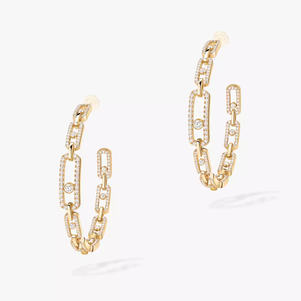 [[⭐Hevara Jewelry]Move Link Diamond Hoop Earrings