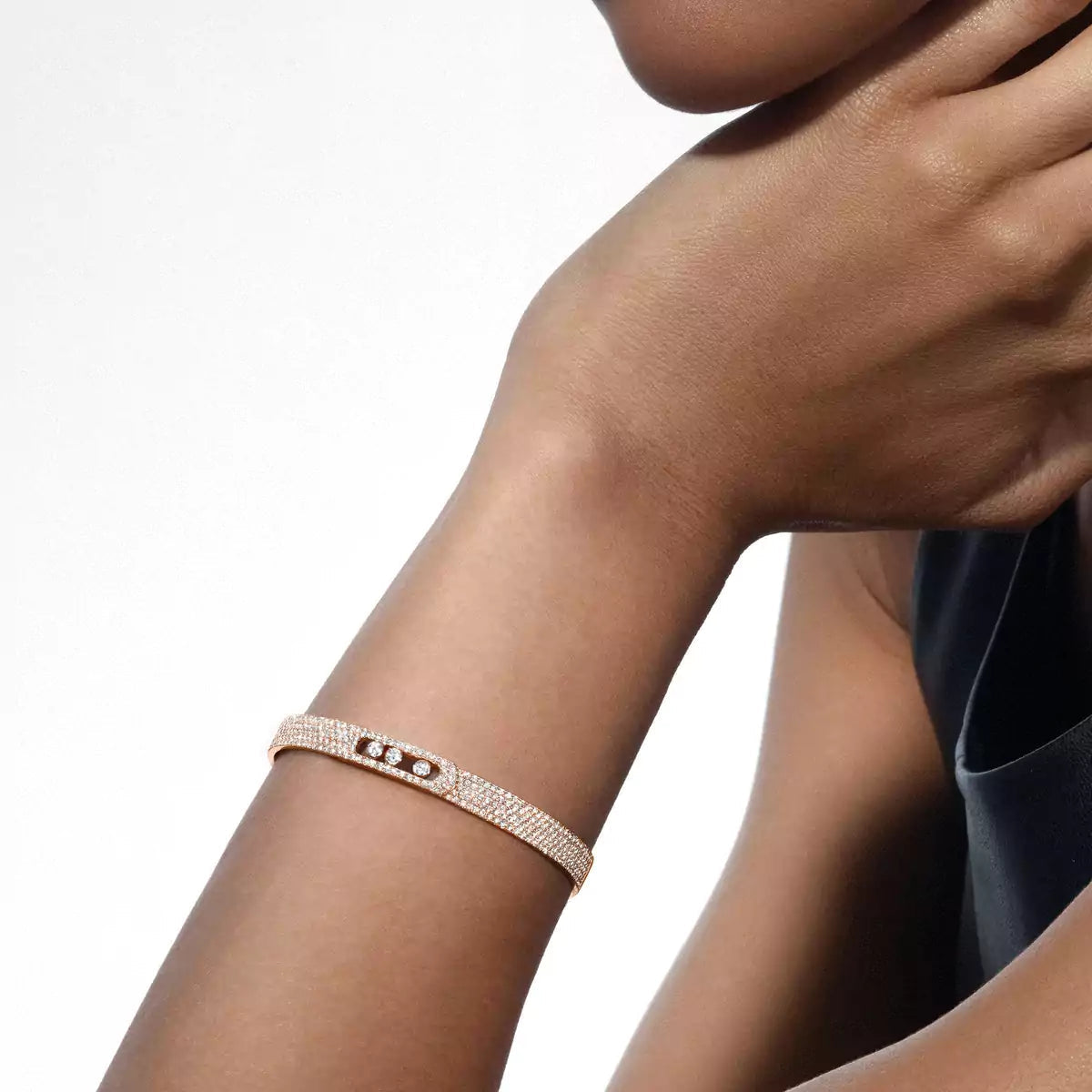 [⭐Hevara Jewelry]Move Noa Full Pavé Diamond Bangle Bracelet