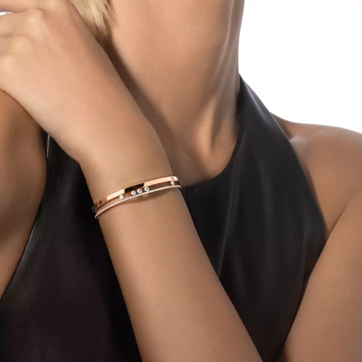 [⭐Hevara Jewelry]Move Romane Diamond Bangle Bracelet