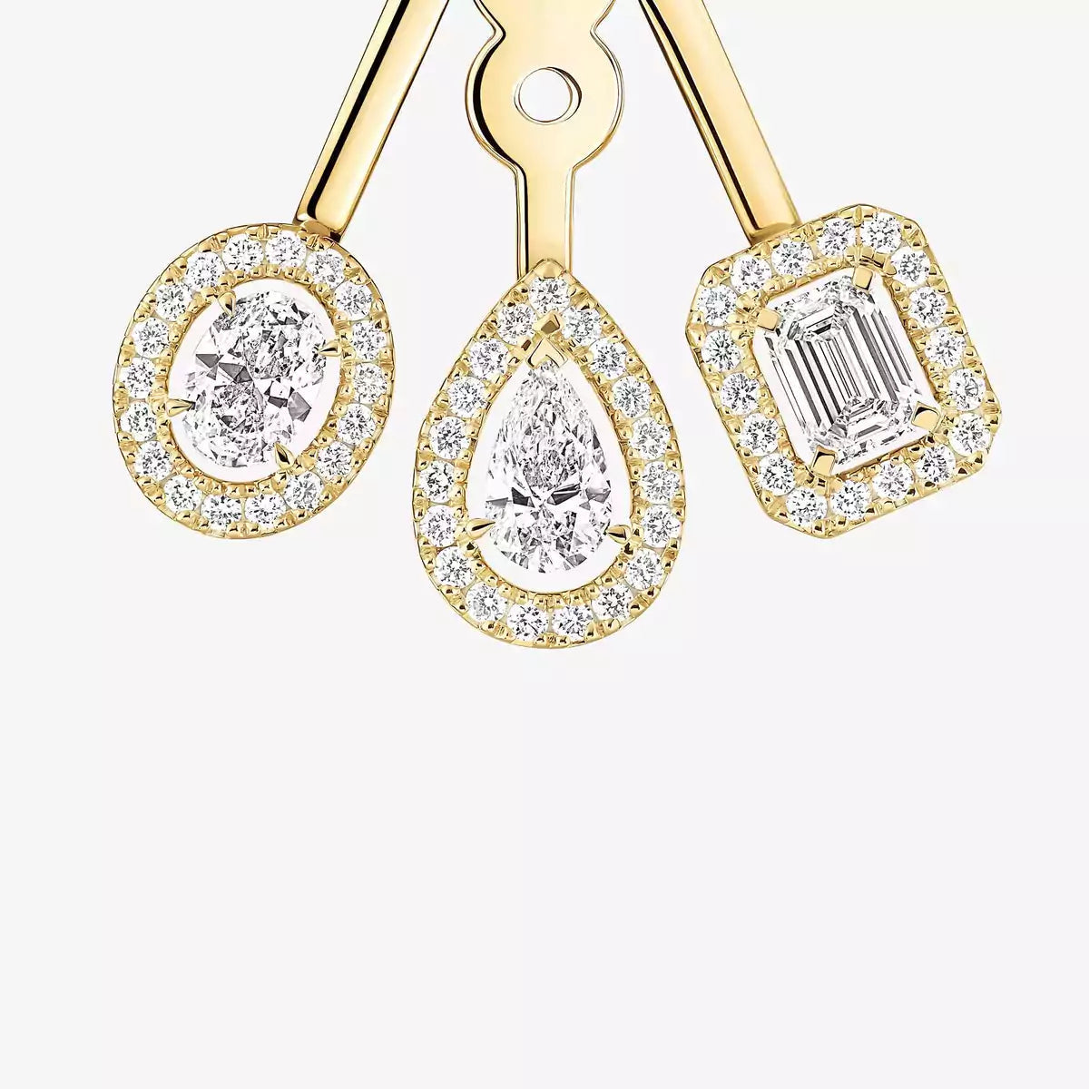 [⭐Hevara Jewelry] My Twin Trio  Diamond Earrings