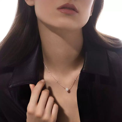 [⭐Hevara Jewelry]Diamond Necklace 0,20ct Brilliant Shape Joy