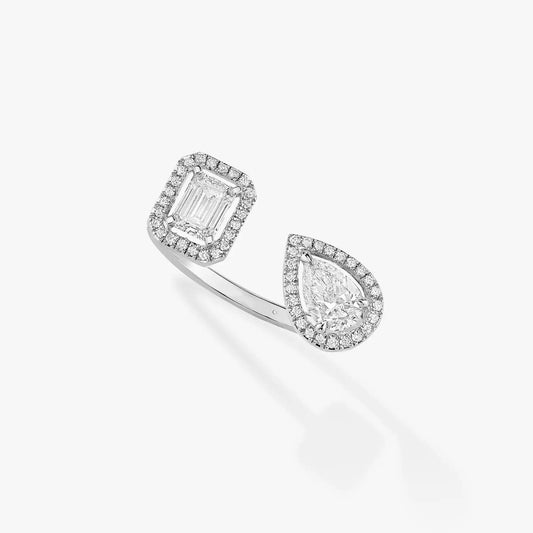 [⭐Hevara Jewelry]MY TWIN TOI & MOI SILVER DIAMOND RING