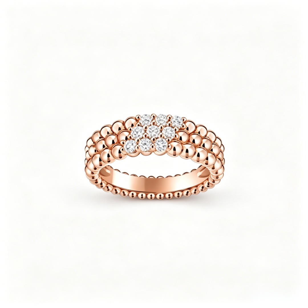 [⭐Hevara Jewelry] THREE-ROW DIAMOND RING