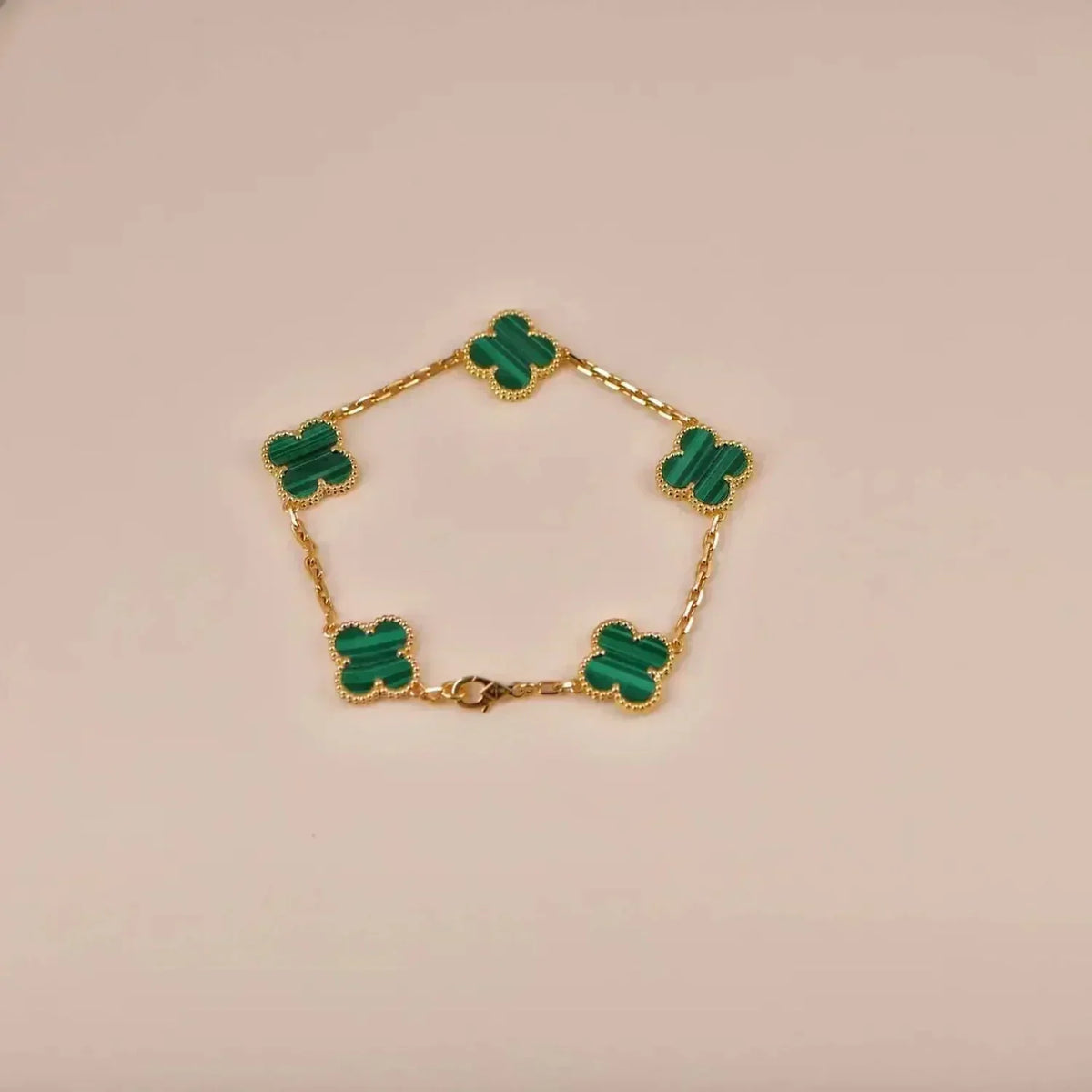 [⭐Hevara Jewelry] CLOVER 5 MOTIF MALACHITE BRACELET COLLECTION