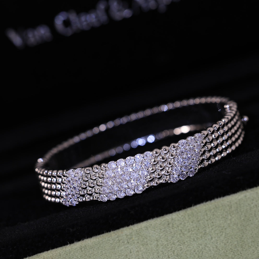 [⭐Hevara Jewelry]  FIVE-ROW DIAMOND BRACELET