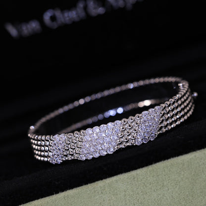 [⭐Hevara Jewelry]  FIVE-ROW DIAMOND BRACELET