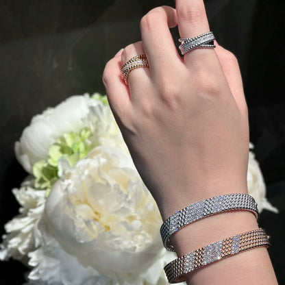 [⭐Hevara Jewelry]  FIVE-ROW DIAMOND BRACELET