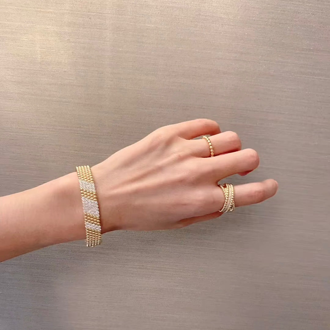 [⭐Hevara Jewelry]  FIVE-ROW DIAMOND BRACELET