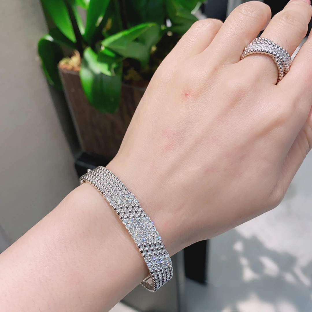 [⭐Hevara Jewelry]  FIVE-ROW DIAMOND BRACELET