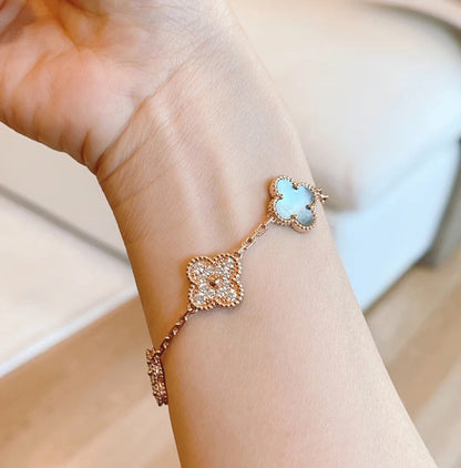[⭐Hevara Jewelry] CLOVER 5 MOTIF GRAY MOP BRACELET COLLECTION