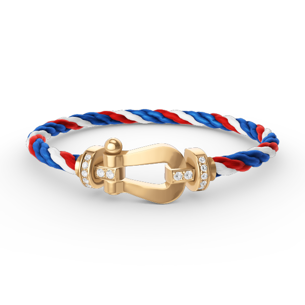 [⭐Hevara Jewelry]FORCE LARGE HORSESHOE HALF DIAMOND BRACELET GOLD