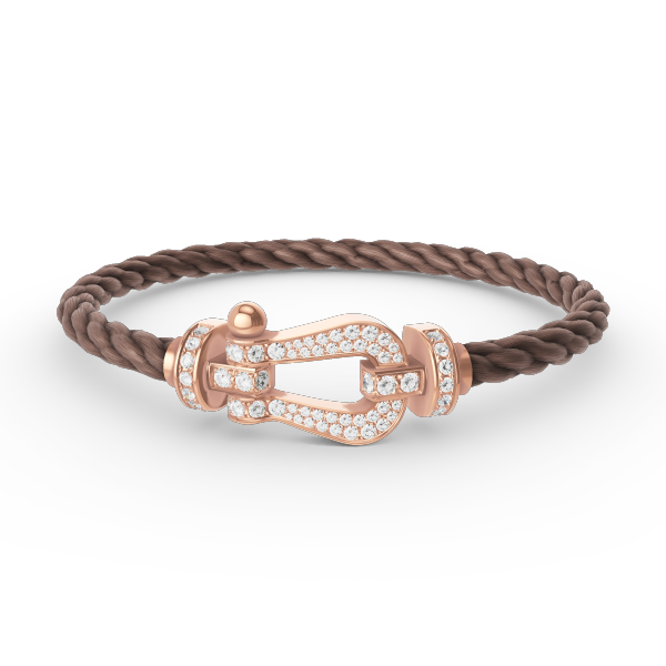 [⭐Hevara Jewelry]FORCE LARGE HORSESHOE FULL DIAMOND BRACELET ROSE GOLD