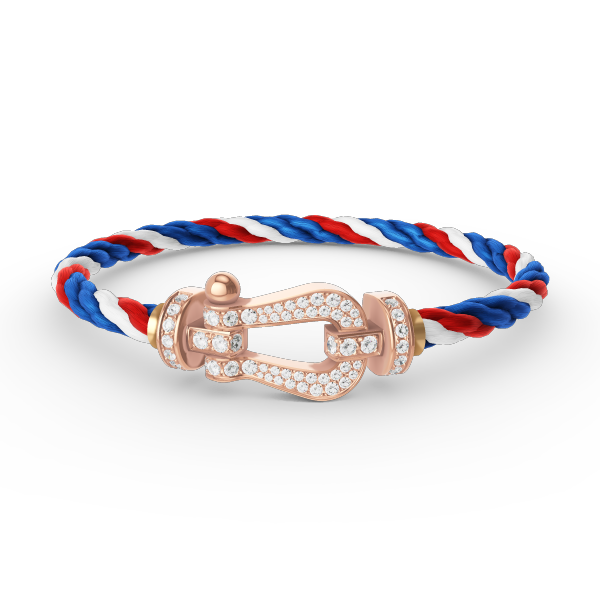 [⭐Hevara Jewelry]FORCE LARGE HORSESHOE FULL DIAMOND BRACELET ROSE GOLD
