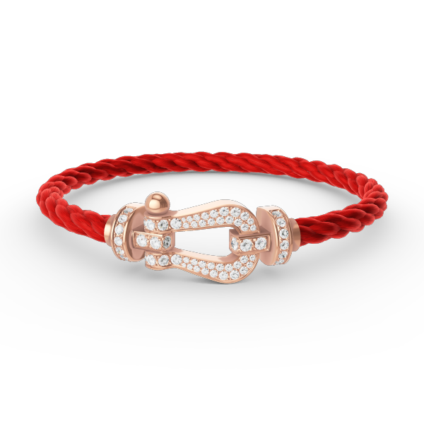 [⭐Hevara Jewelry]FORCE LARGE HORSESHOE FULL DIAMOND BRACELET ROSE GOLD