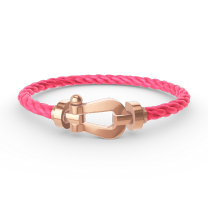 [⭐Hevara Jewelry]FORCE LARGE HORSESHOE NO DIAMOND BRACELET ROSE GOLD