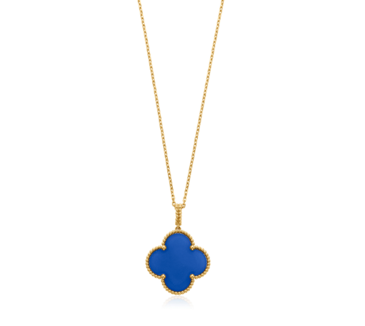 [⭐Hevara Jewelry]CLOVER 25MM NECKLACE TURQUOISE ROSE GOLD