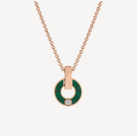 [⭐Hevara Jewelry]GARI NECKLACE PINK GOLD MALACHITE