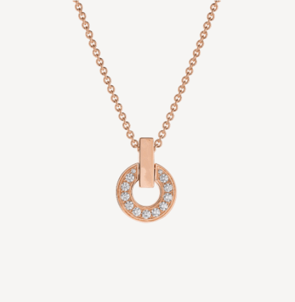 [⭐Hevara Jewelry]GARI NECKLACE PINK GOLD DIAMOND