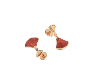 [⭐Hevara Jewelry]DREAM Carnelian PINK GOLD EARRINGS