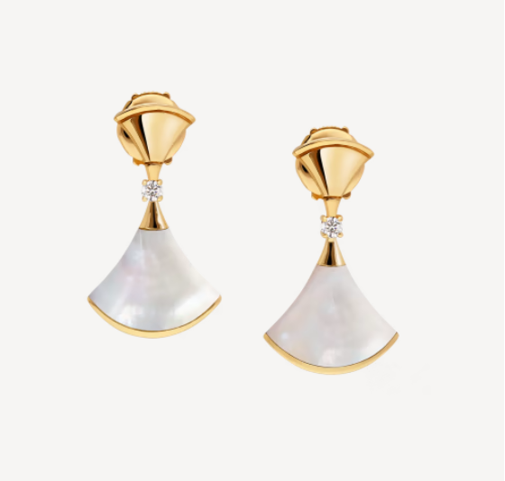 [⭐Hevara Jewelry]DREAM MOP 1 DIAMOND EARRINGS