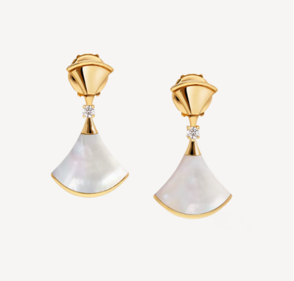 [⭐Hevara Jewelry]DREAM MOP 1 DIAMOND EARRINGS