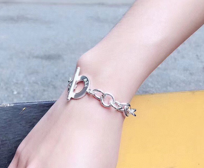 [Hevara Jewelry]TOGGLE TAG BRACELET SILVER