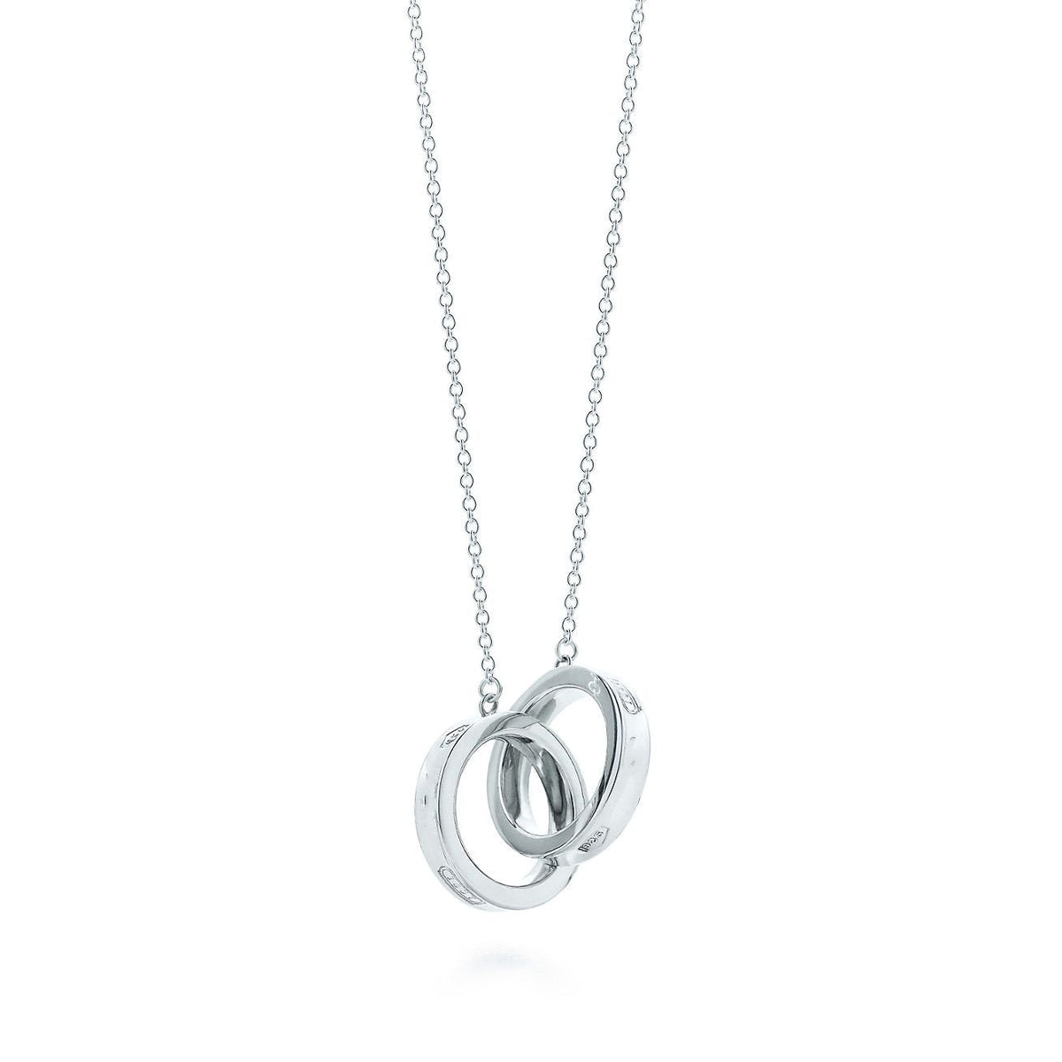 [Hevara Jewelry]INTERLOCKING CIRCLES PENDANT SILVER SMALL NECKLACE