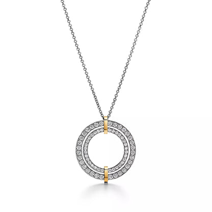 [Hevara Jewelry]EDGE DIAMOND GOLD SILVER NECKLACE