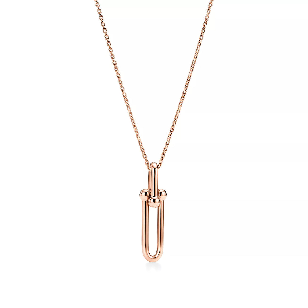 [Hevara Jewelry]HARDWEAR DROP DOUBLE LINK PEDANT NECKLACE