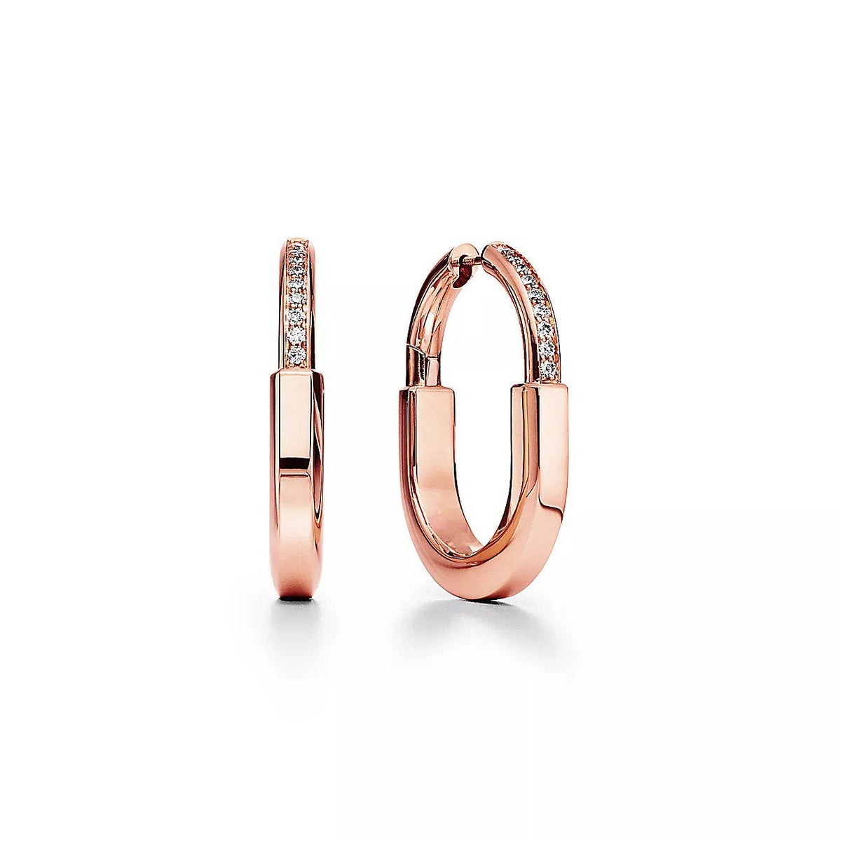 [Hevara Jewelry]LOCK MEDIUM DIAMNOND EARRINGS