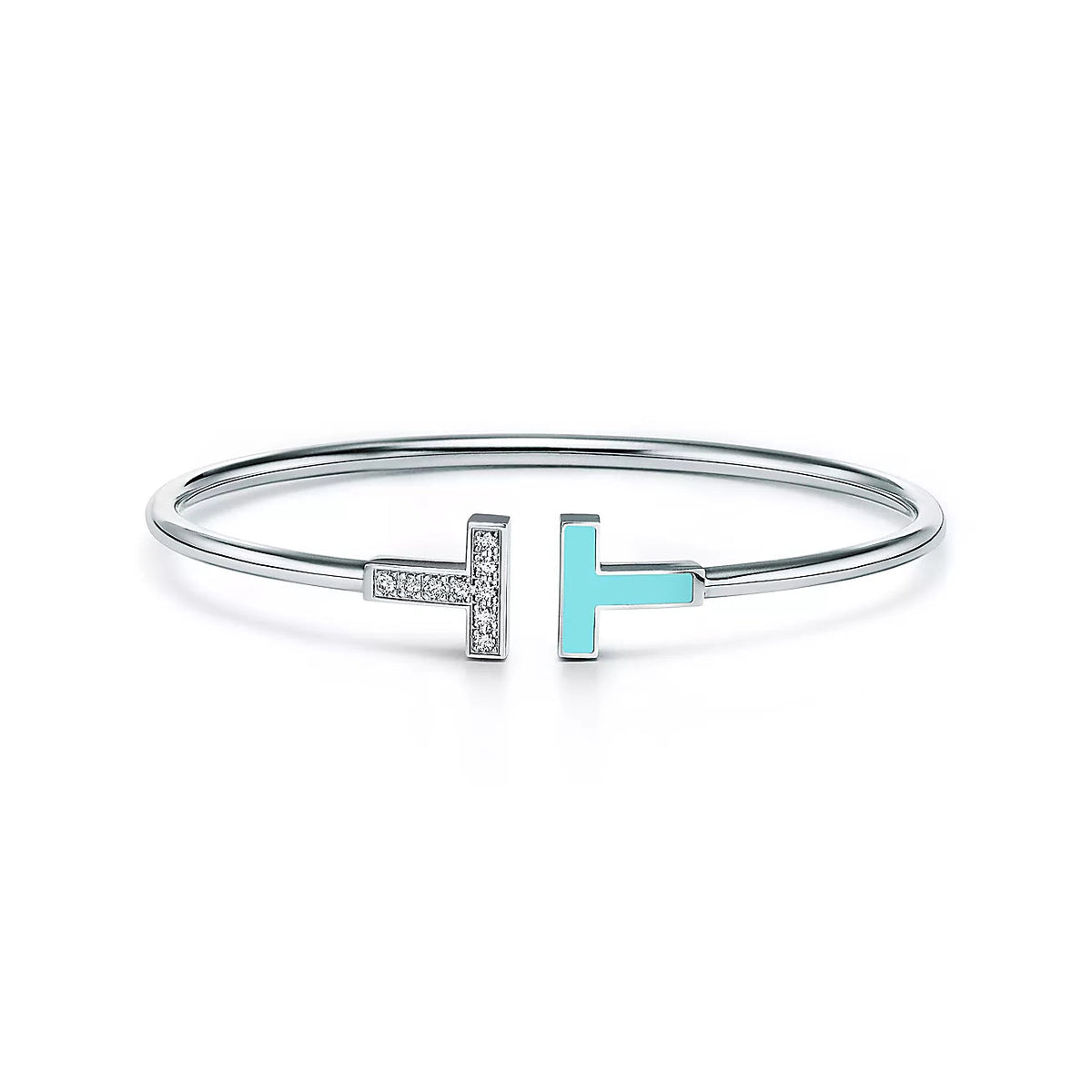 [Hevara Jewelry]T BRACELET 1.8MM TURQUOISE DIAMOND PINK GOLD
