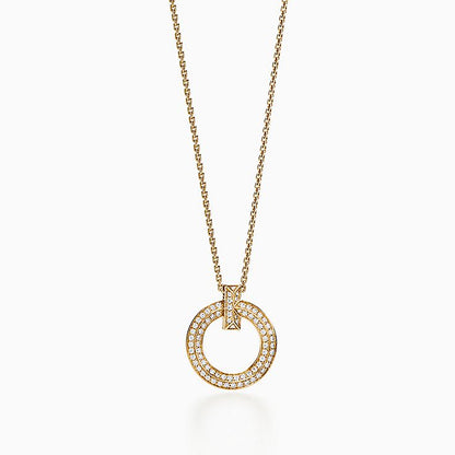 [Hevara Jewelry]T WIRE PEDANT DIAMOND NECKLACE
