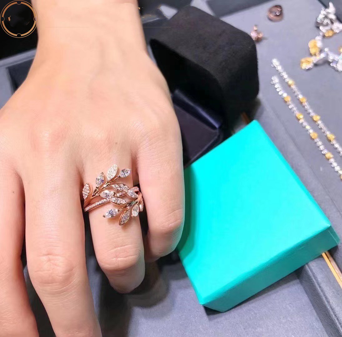 [Hevara Jewelry]VICTORIA DIAMOND VINE BYPASS RING PINK GOLD