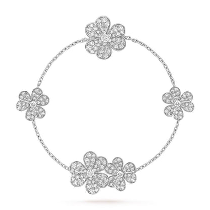 [⭐Hevara Jewelry]FRIVOLE SILVER 5 FLOWERS BRACELET