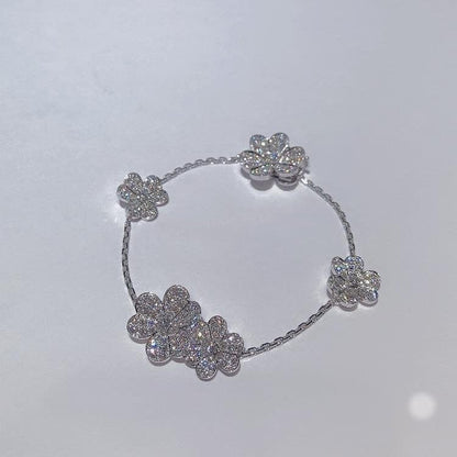 [⭐Hevara Jewelry]FRIVOLE SILVER 5 FLOWERS BRACELET